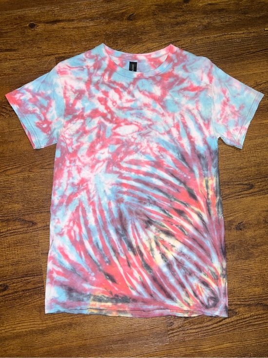Gildan Tops - Multicolor Handmade Tie-Dye Pink Short Sleeve Classic Cotton Shirt Size S